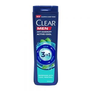 شامپو ضد شوره کلیر Clear مدل Active Cool حاوی عصاره نعنا حجم 400 میل